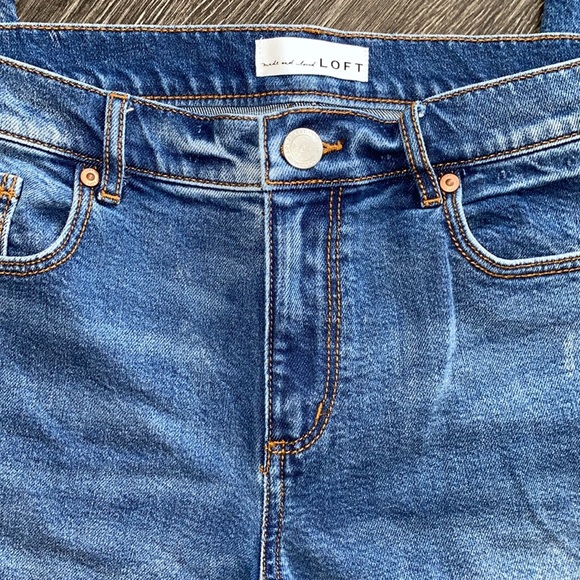 LOFT Modern Straight Slit Ankle Jeans 28/6 - Picture 4 of 7